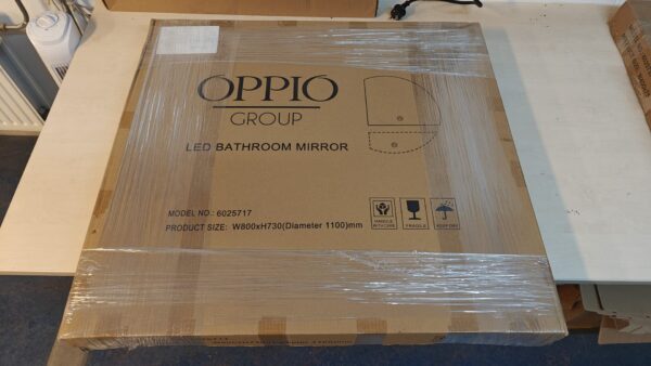 OUTLET - HARMONY 80x110 (enkel bovendeel)( RANDLOOS ) Badkamerspiegel met verlichting - Afbeelding 4