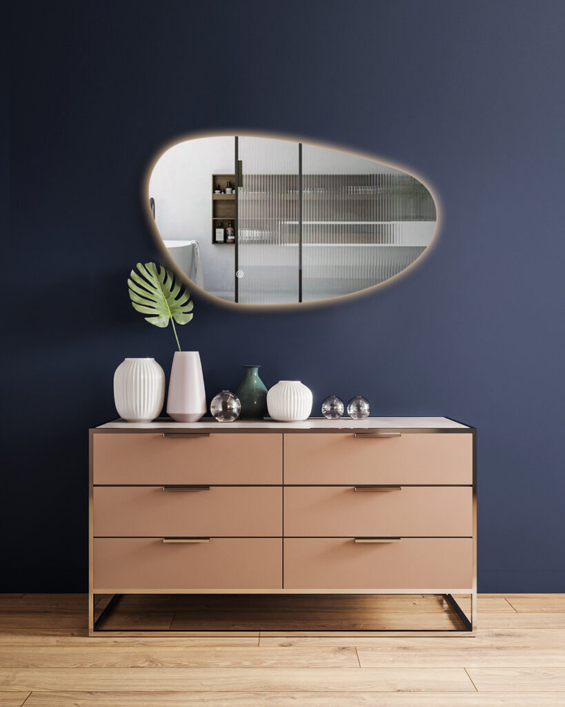 Planetmöbel NOVA Ronde Badkamerspiegel 80x80cm Met LED Verlichting - Dimbare Touchsensor - Spiegel Zonder Lijst