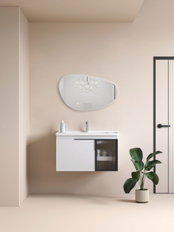 NOVA - 60 CM ( Rimless ) Toilette/Badezimmer Spiegel mit Beleuchtung - Bild 3